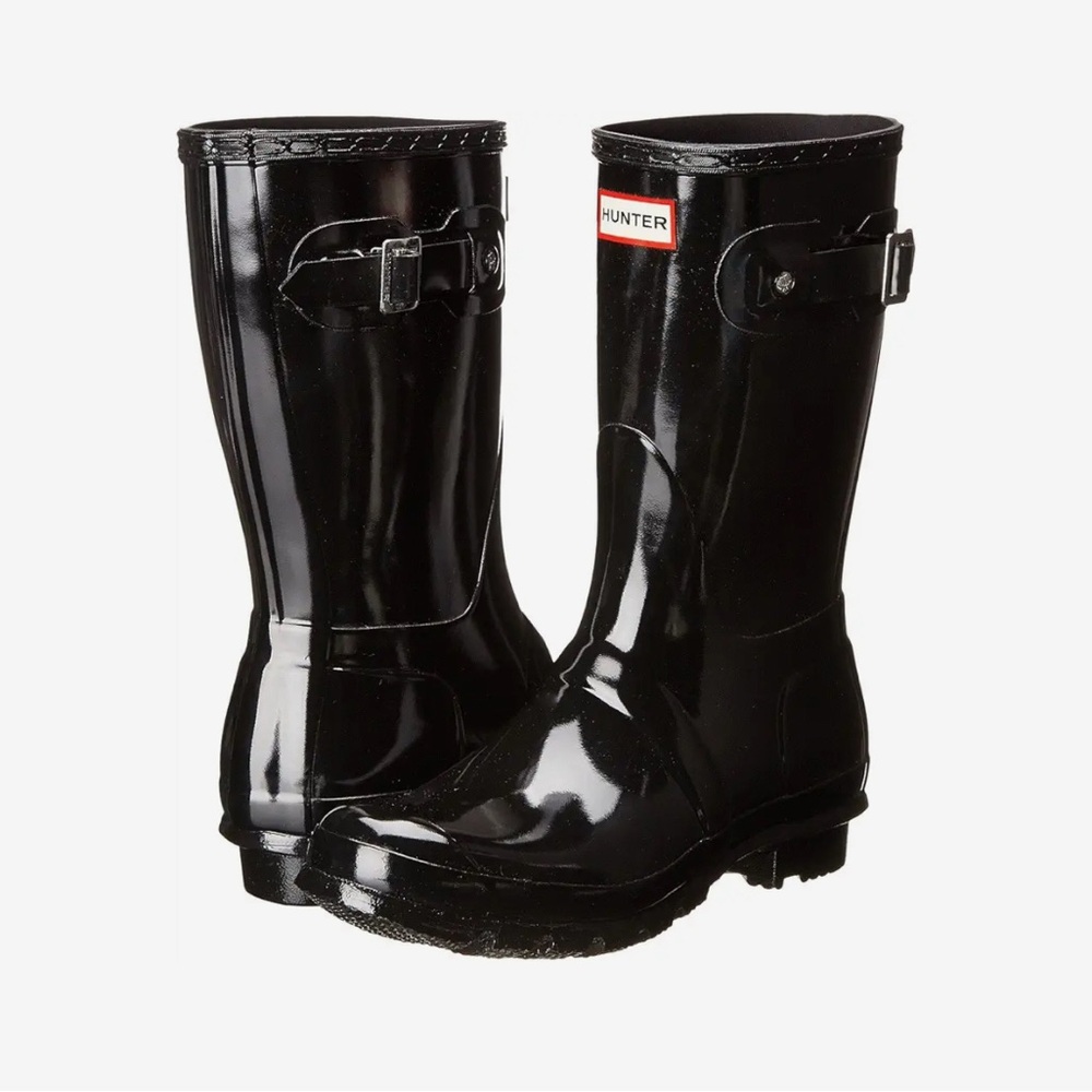 BRAND NEW HUNTER Glossy Black Waterproof Boots